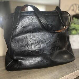 Coach Red Leather Interior Tote